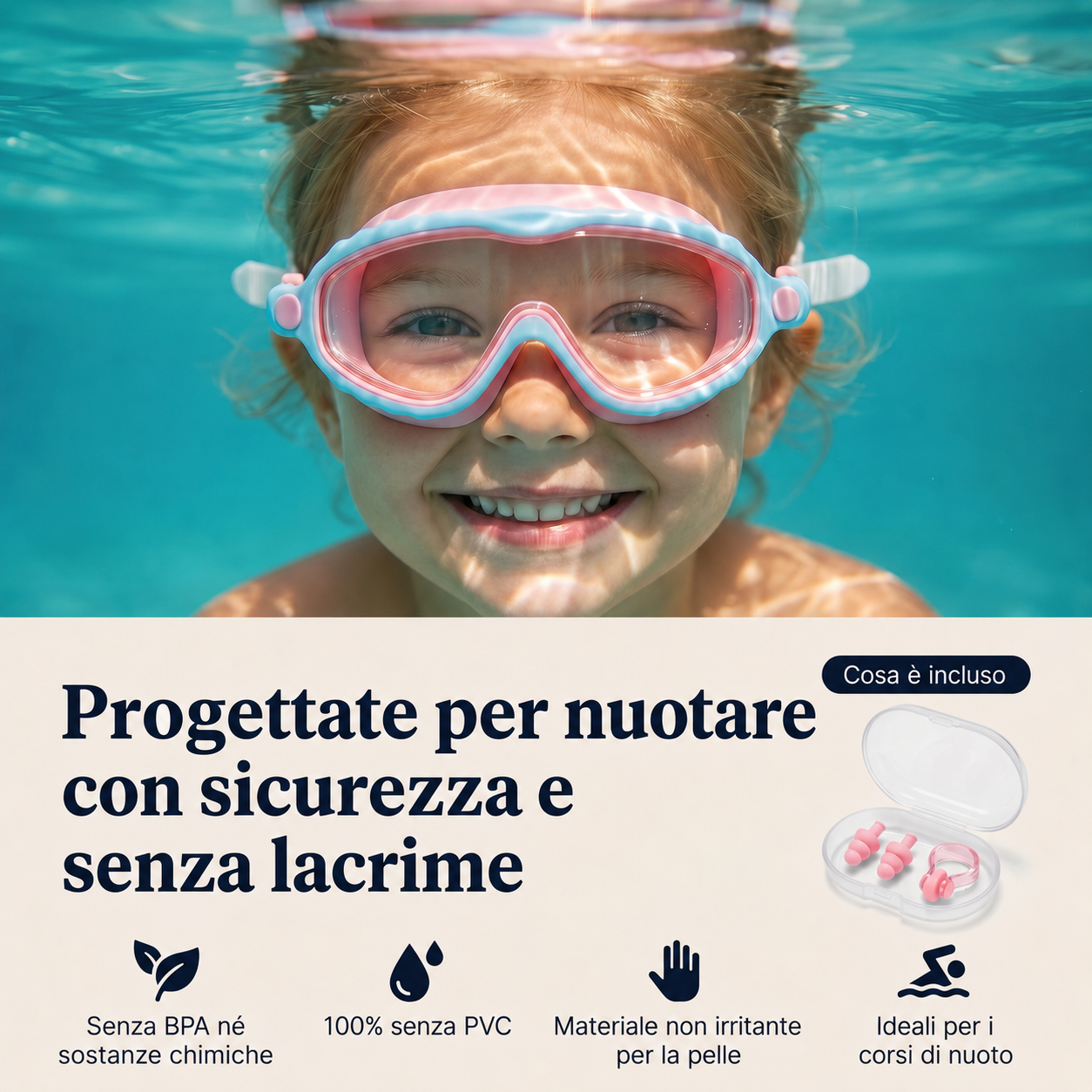 Occhialini da piscina per bambini Scudesia™