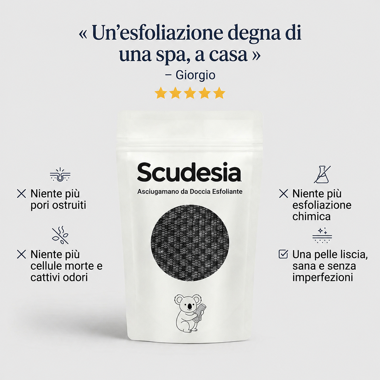 Toalla de ducha exfoliante Scudesia™