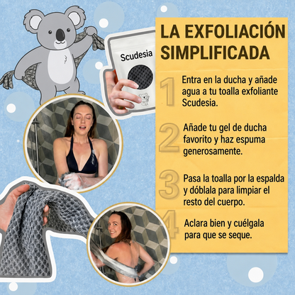 Toalla de ducha exfoliante Scudesia™