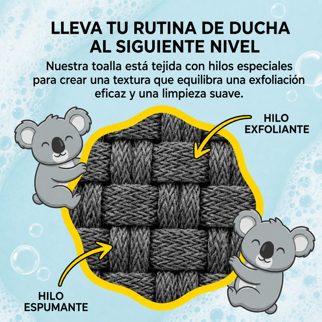 Toalla de ducha exfoliante Scudesia™