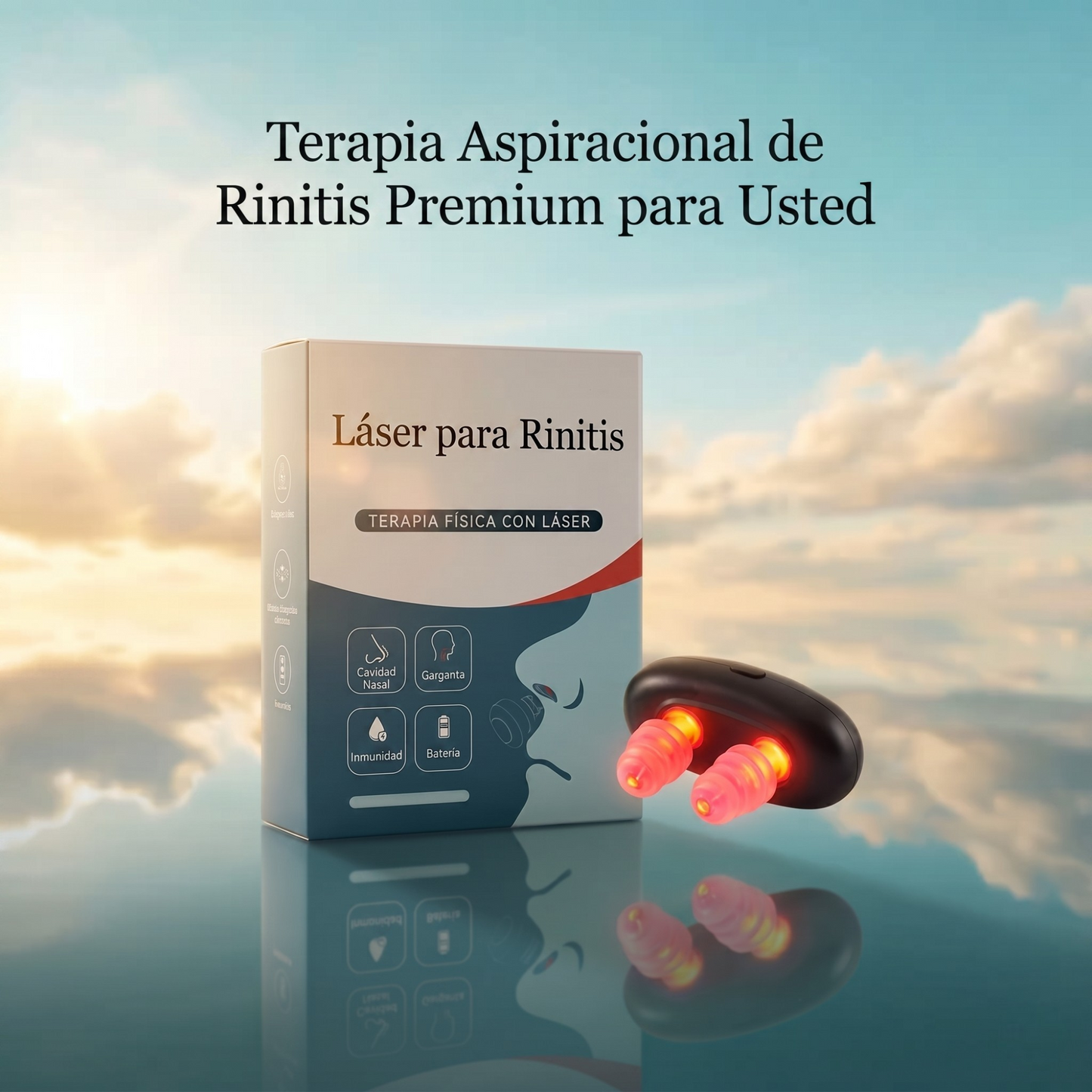 Scudesia alivio nasal con luz roja