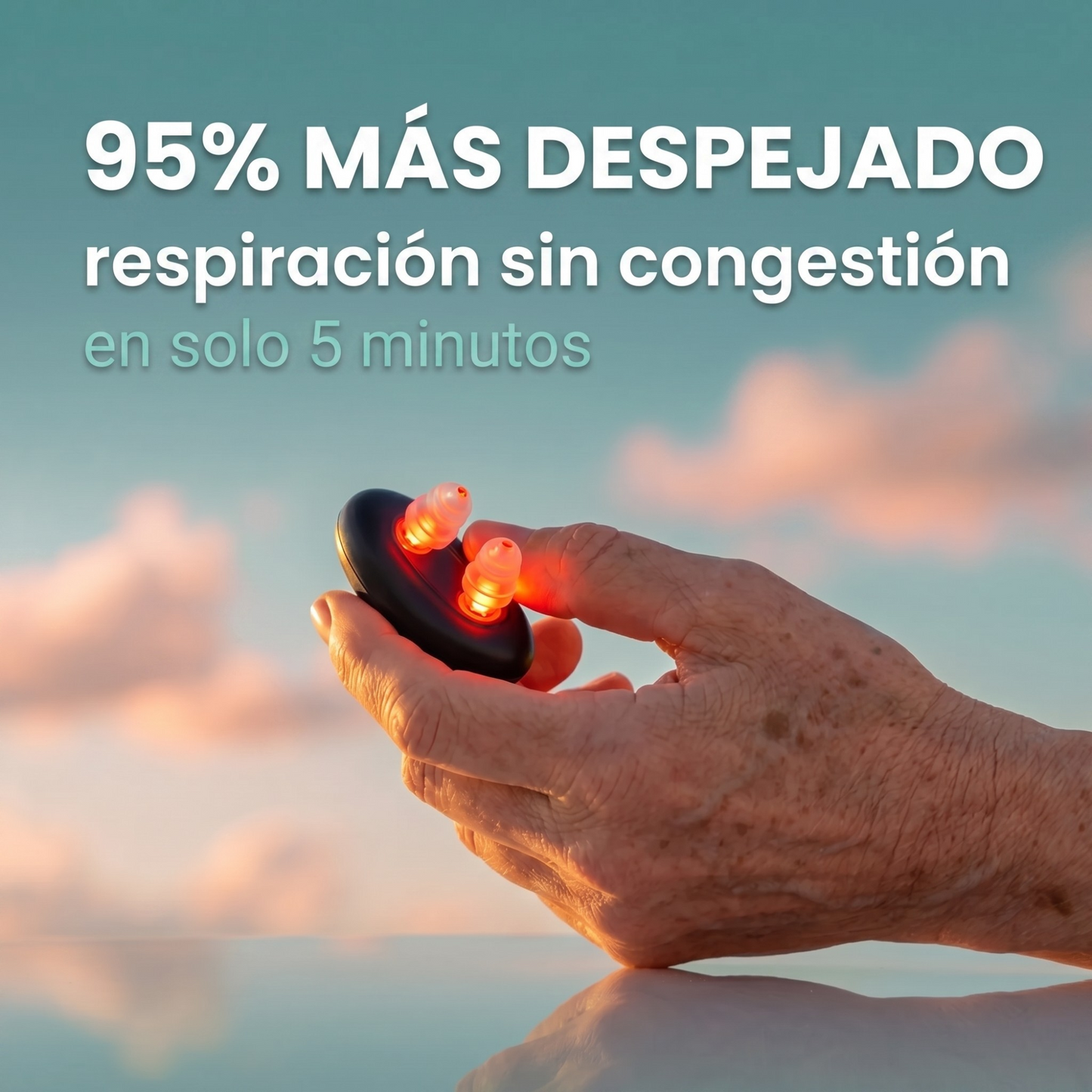 Scudesia alivio nasal con luz roja