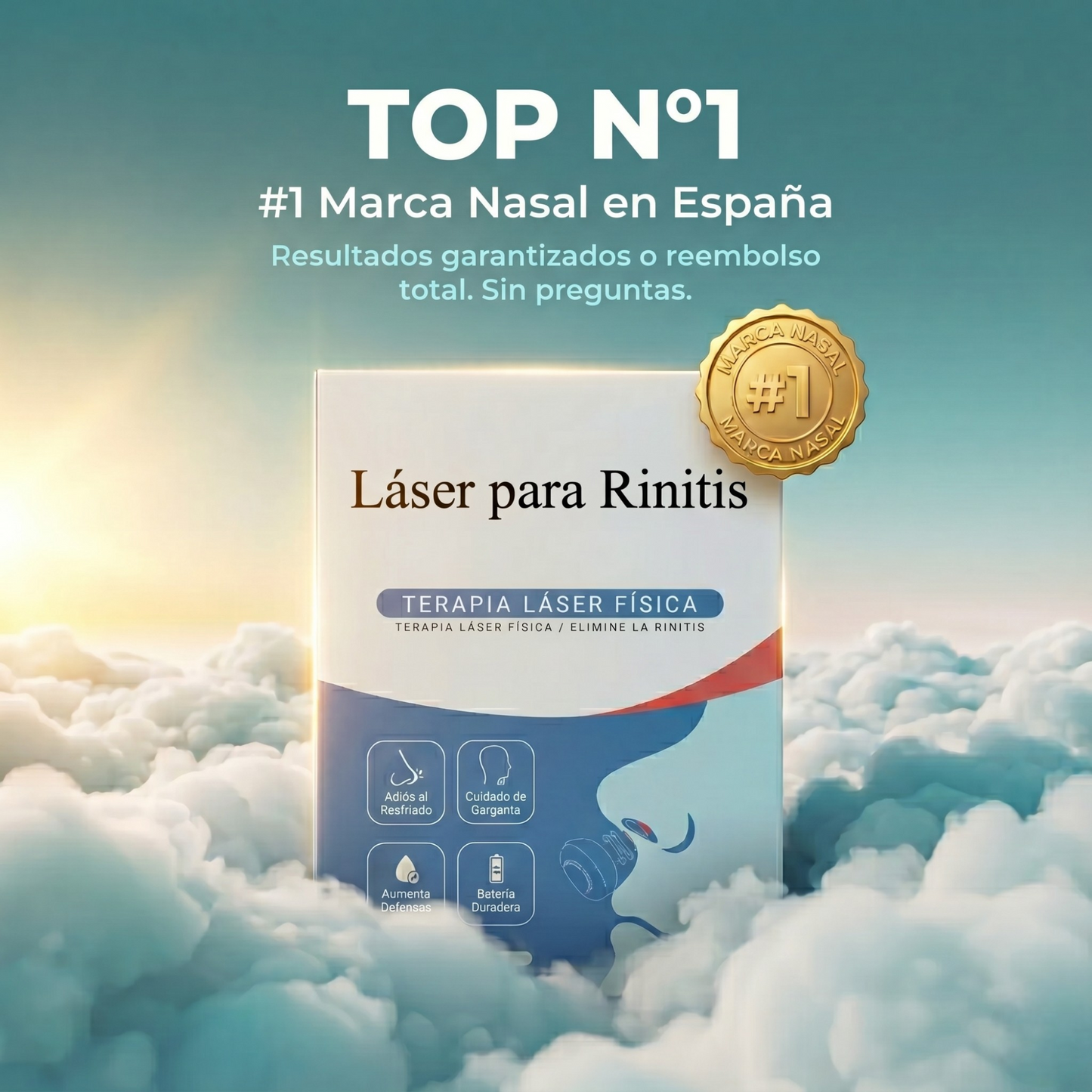 Scudesia alivio nasal con luz roja